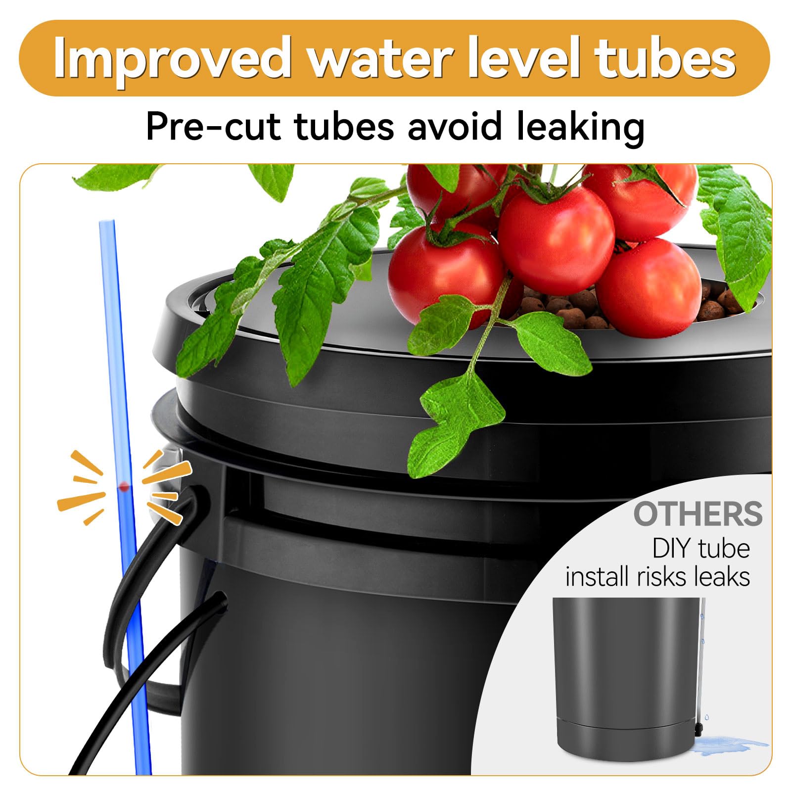 Amazon.co.jp: GROWNEER バケツ6個 + 空気ポンプ DWC 水耕栽培システム